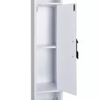 Armario de Almacenamiento Alto y Delgado para Baño con 2 Puertas y Cajón – Blanco
