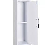 Armario de Almacenamiento Alto y Delgado para Baño con 2 Puertas y Cajón – Blanco