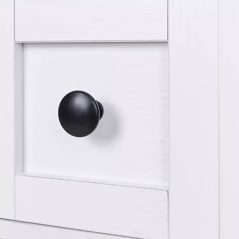 Armario de Almacenamiento Alto y Delgado para Baño con 2 Puertas y Cajón – Blanco