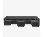 Sofá Modular Weave con Asiento de Almacenamiento y Otomana – 8 Asientos + 8 Laterales