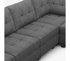 Sofá Modular Weave con Asiento de Almacenamiento y Otomana – 8 Asientos + 8 Laterales