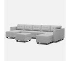 Sofá Modular Weave con Asiento de Almacenamiento y Otomana – 8 Asientos + 8 Laterales