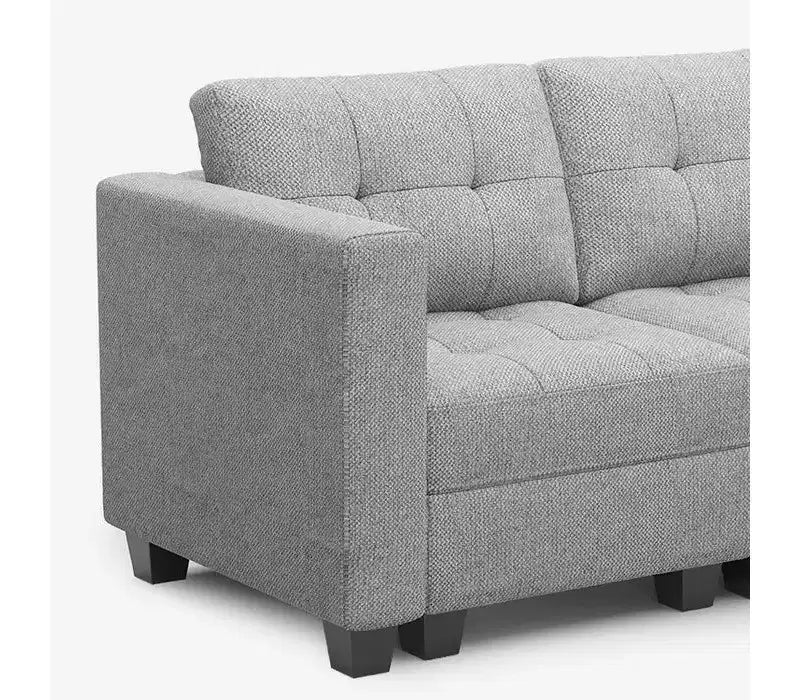 Sofá Modular Weave con Asiento de Almacenamiento y Otomana – 8 Asientos + 8 Laterales