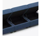 Sofá Modular Weave con Asiento de Almacenamiento y Otomana – 8 Asientos + 8 Laterales