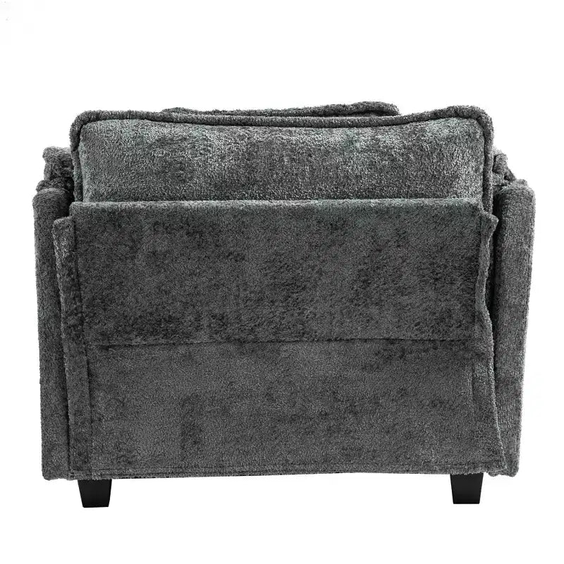 Sofá Oversized Moderno de Bouclé con Otomana