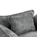 Sofá Oversized Moderno de Bouclé con Otomana