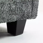 Sofá Oversized Moderno de Bouclé con Otomana