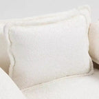 Sofá Oversized Moderno de Bouclé con Otomana