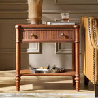 Mesa auxiliar de 1 cajón de 66 cm de altura - Negra
