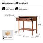 Mesa auxiliar de 1 cajón de 66 cm de altura - Negra